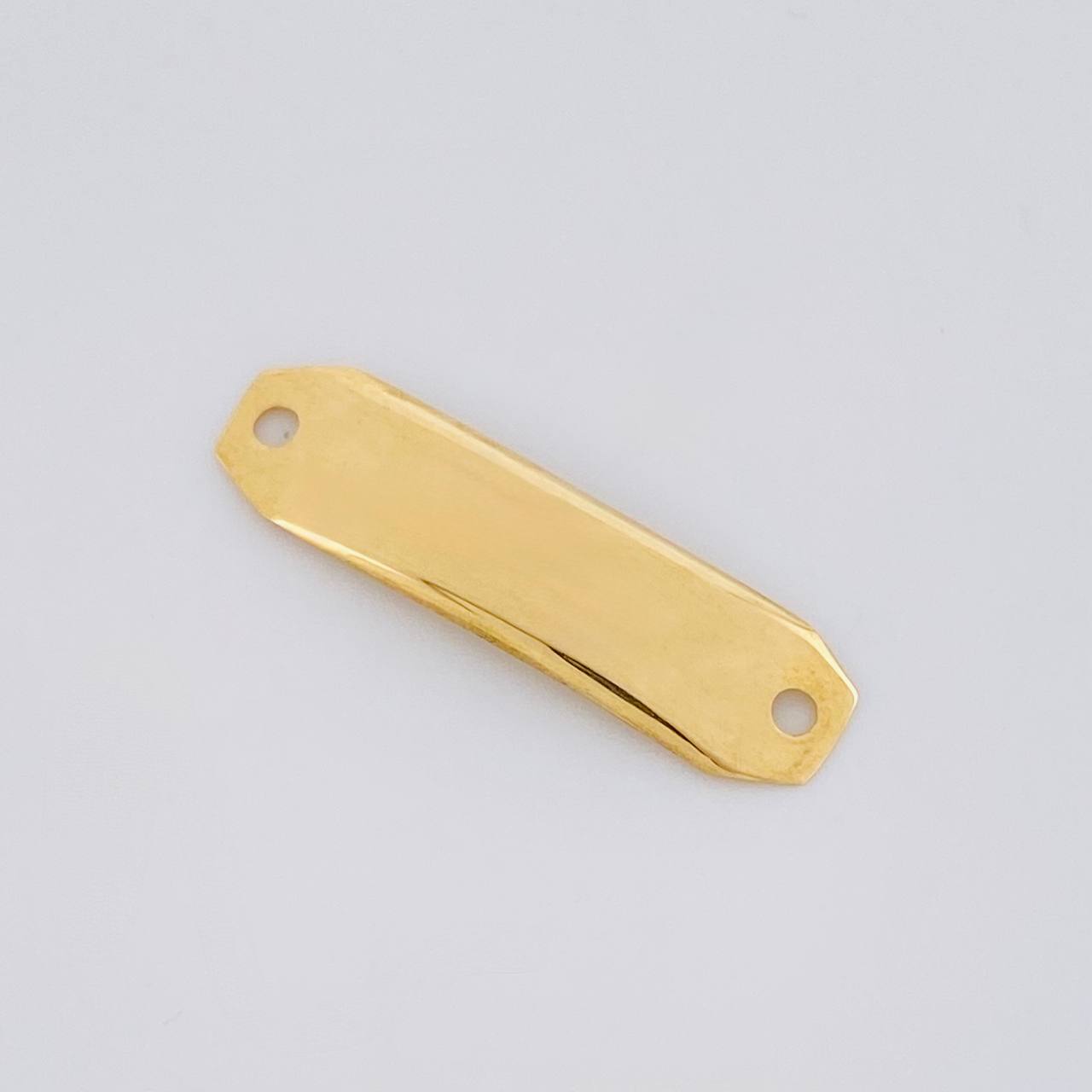 Herraje Placa Octagonal 0.5g / 1 in Oro Amarillo 18K