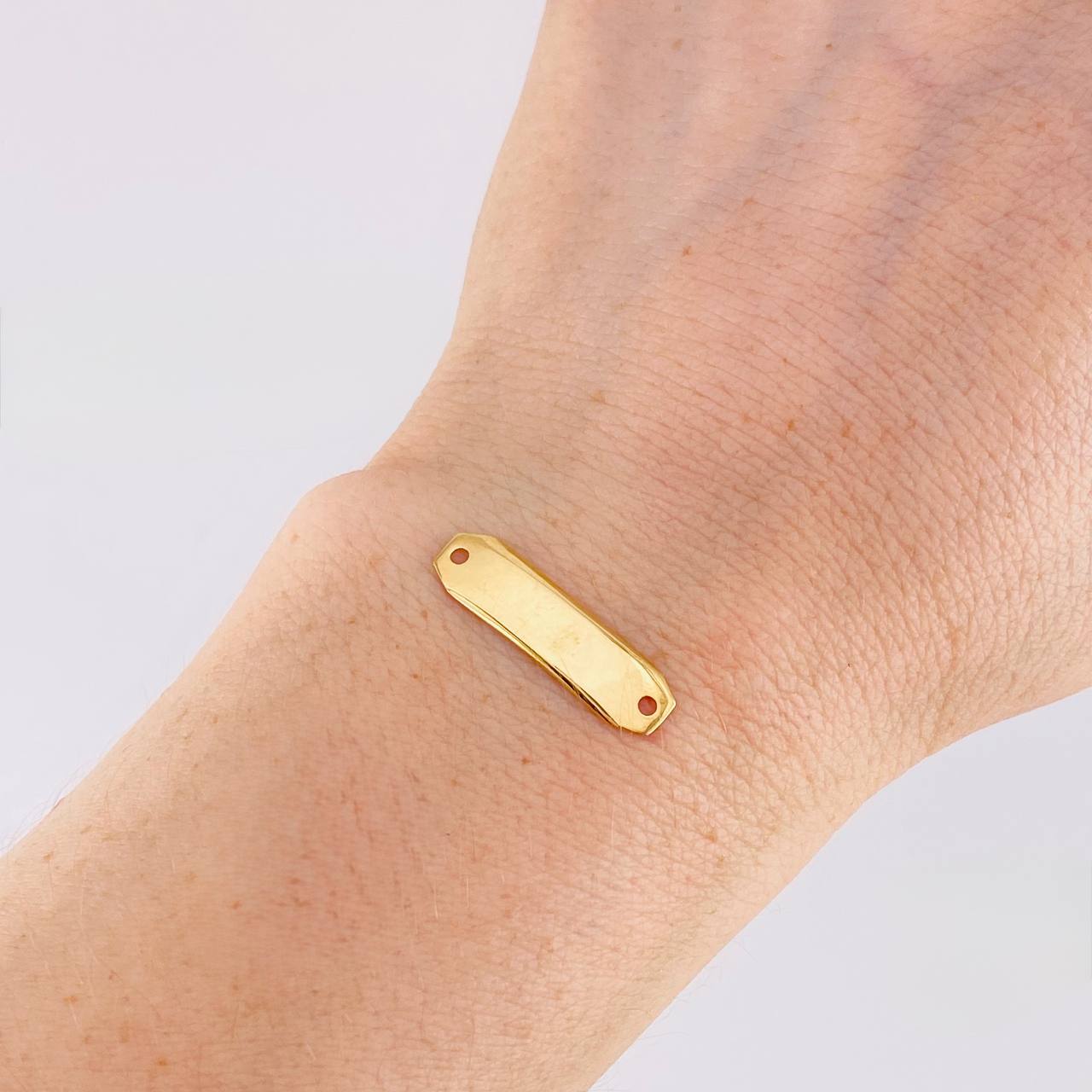 Herraje Placa Octagonal 0.5g / 1 in Oro Amarillo 18K