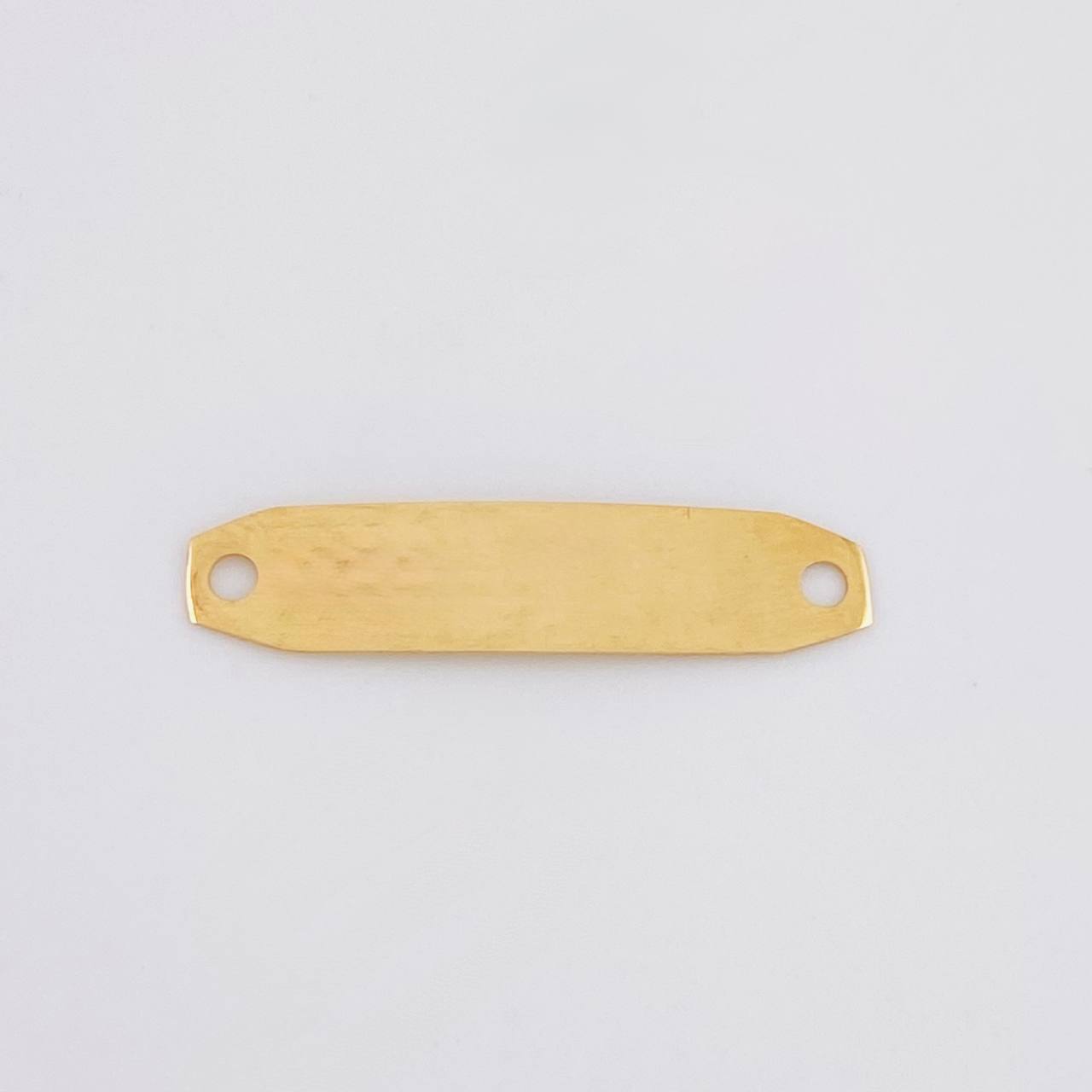 Herraje Placa Octagonal 0.35g / 3/4 in Oro Amarillo 18K