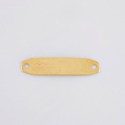 Herraje Placa Octagonal 0.35g / 3/4 in Oro Amarillo 18K