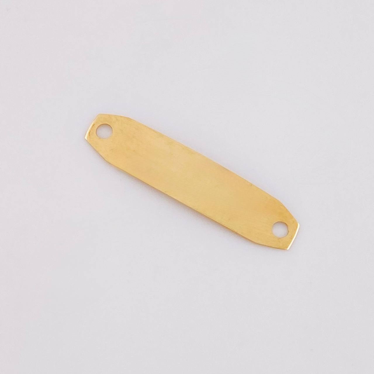 Herraje Placa Octagonal 0.35g / 3/4 in Oro Amarillo 18K