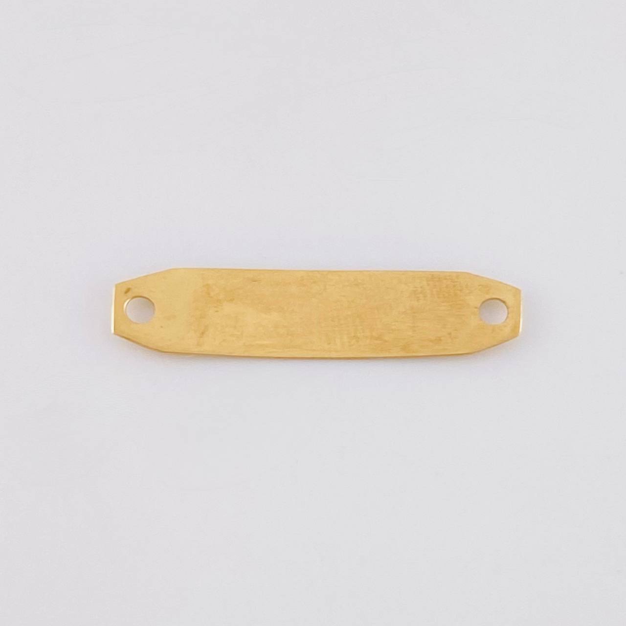 Herraje Placa Octagonal 0.35g / 3/4 in Oro Amarillo 18K