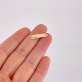Herraje Placa Octagonal 0.35g / 3/4 in Oro Amarillo 18K