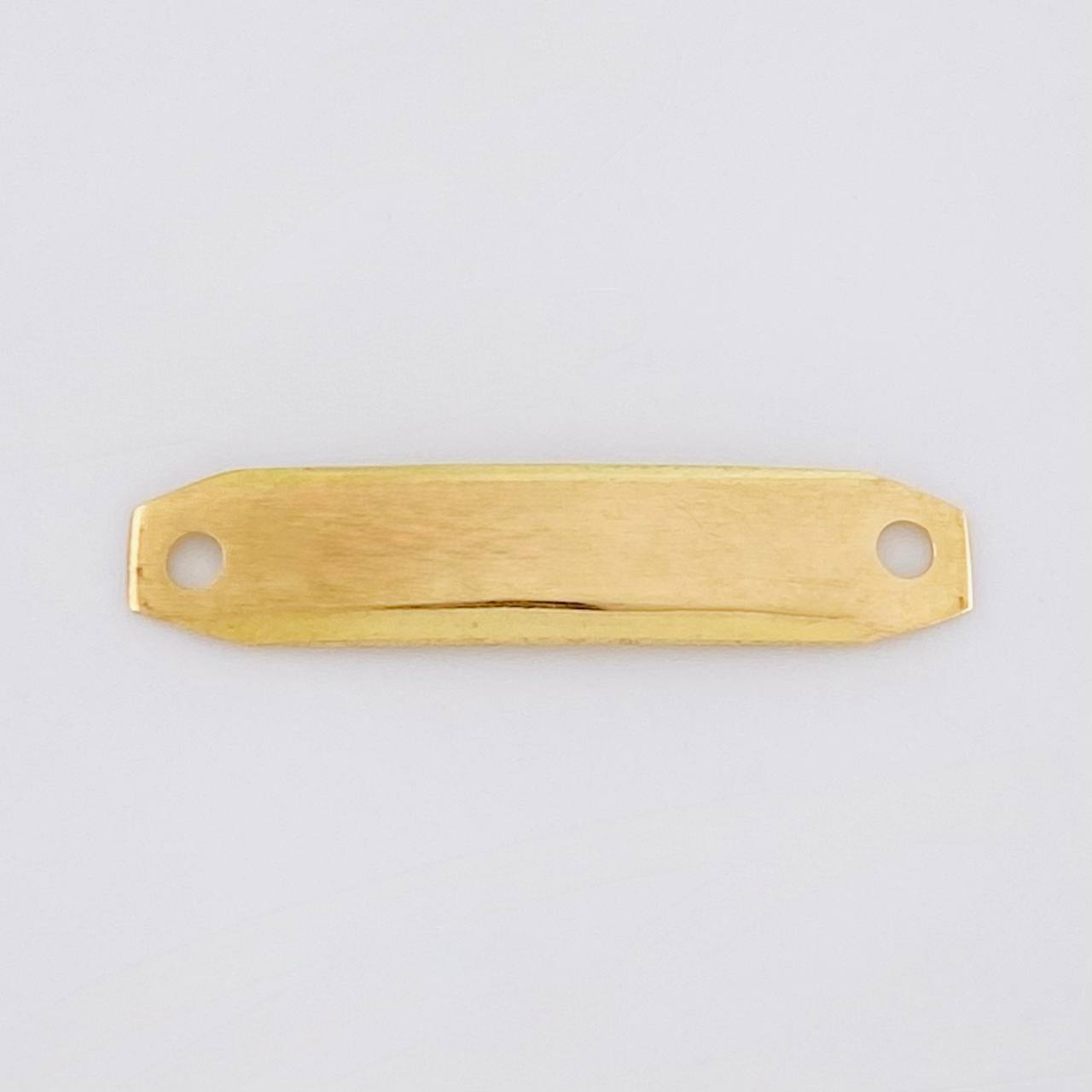 Herraje Placa Octagonal 0.35g / 3/4 in Oro Amarillo 18K