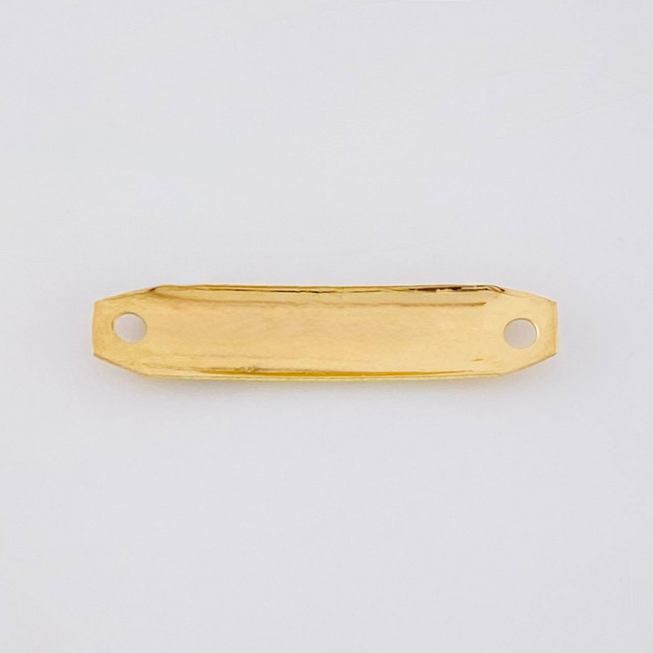 Herraje Placa Octagonal 0.35g / 3/4 in Oro Amarillo 18K