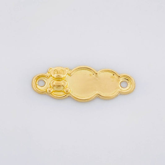 Herraje Placa Nube Oso 0.45g / 1 in Oro Amarillo 18K