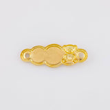 Herraje Placa Nube Oso 0.4g / 1 in Oro Amarillo 18K