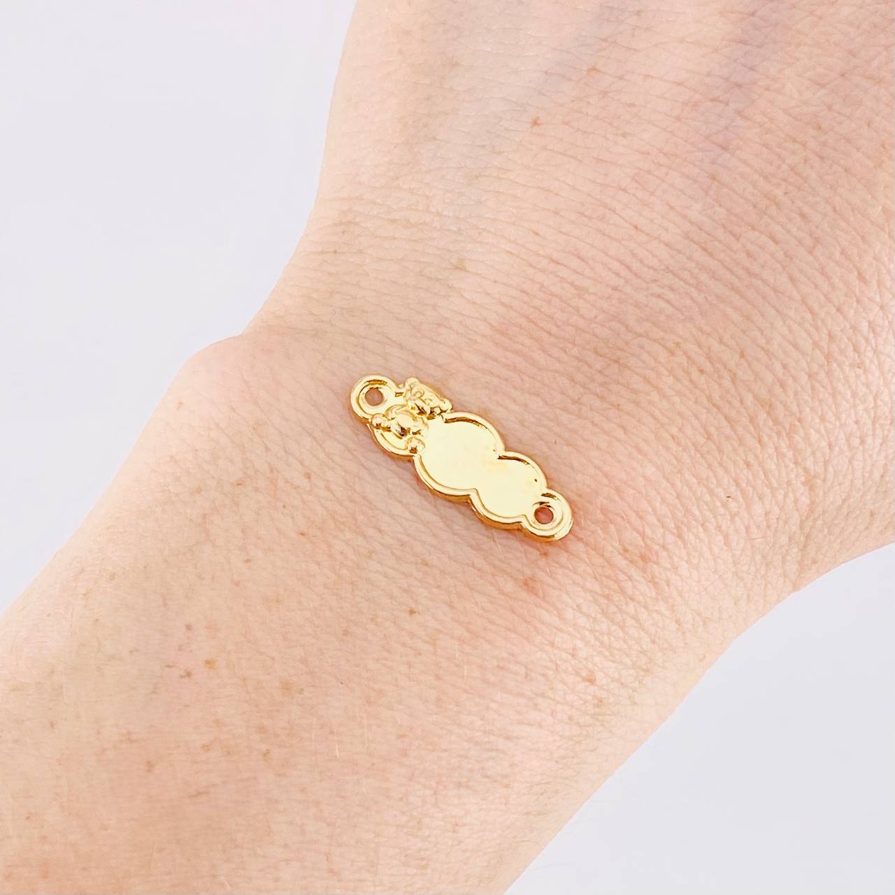 Herraje Placa Nube Oso 0.45g / 1 in Oro Amarillo 18K