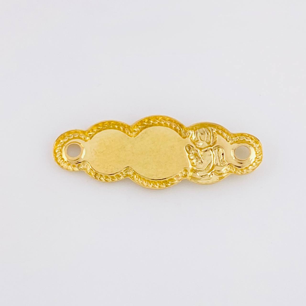 Herraje Placa Nube Ángel de la Guarda 0.45g / 1 in Oro Amarillo 18K