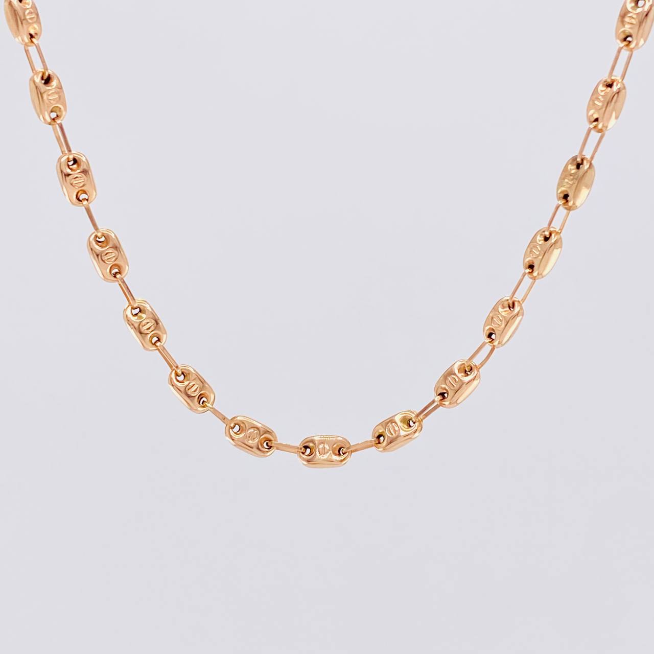 Cadena Rustica Tornillo 9.55g / 26 in / 3.6mm Oro Rosa 18K