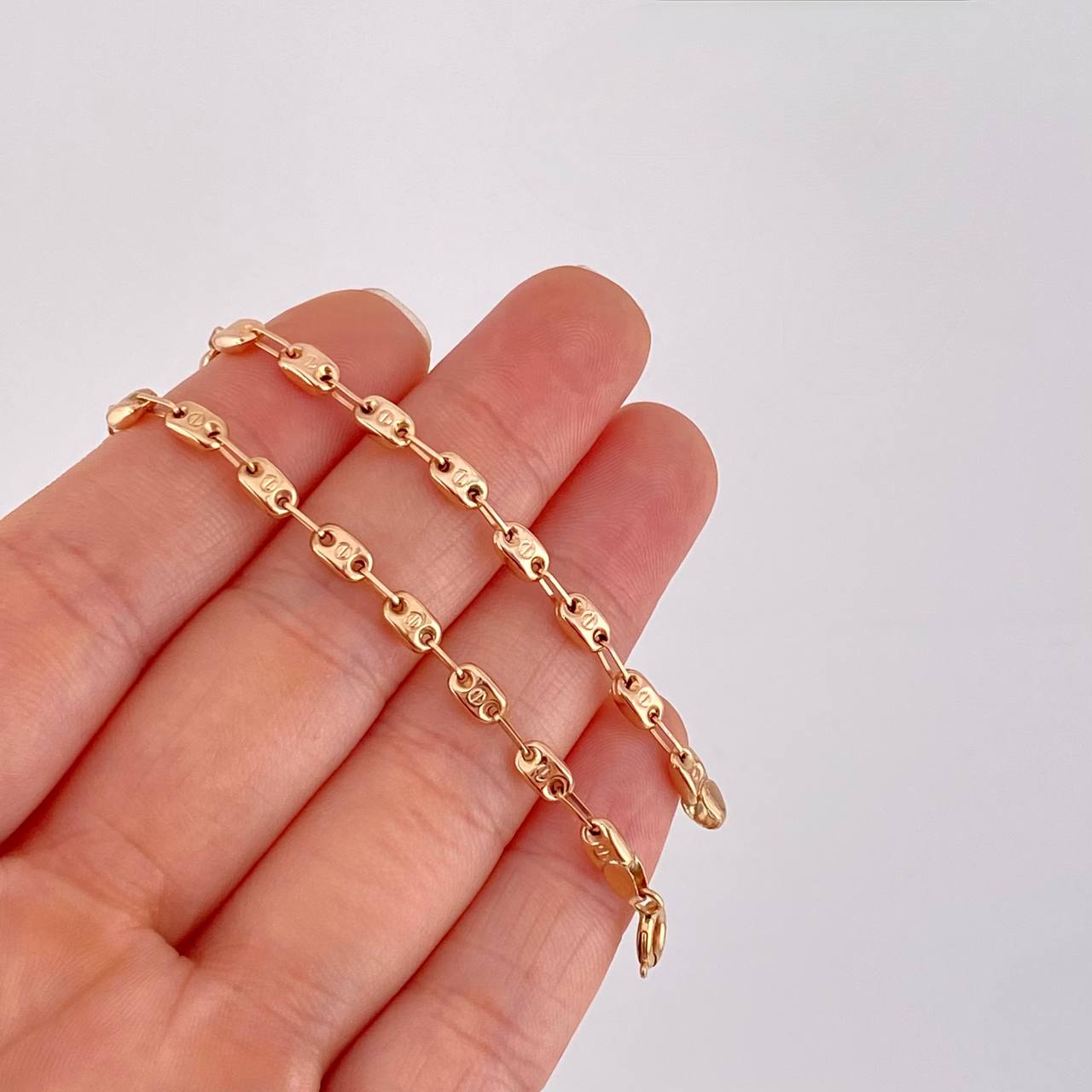 Cadena Rustica Tornillo 9.55g / 26 in / 3.6mm Oro Rosa 18K