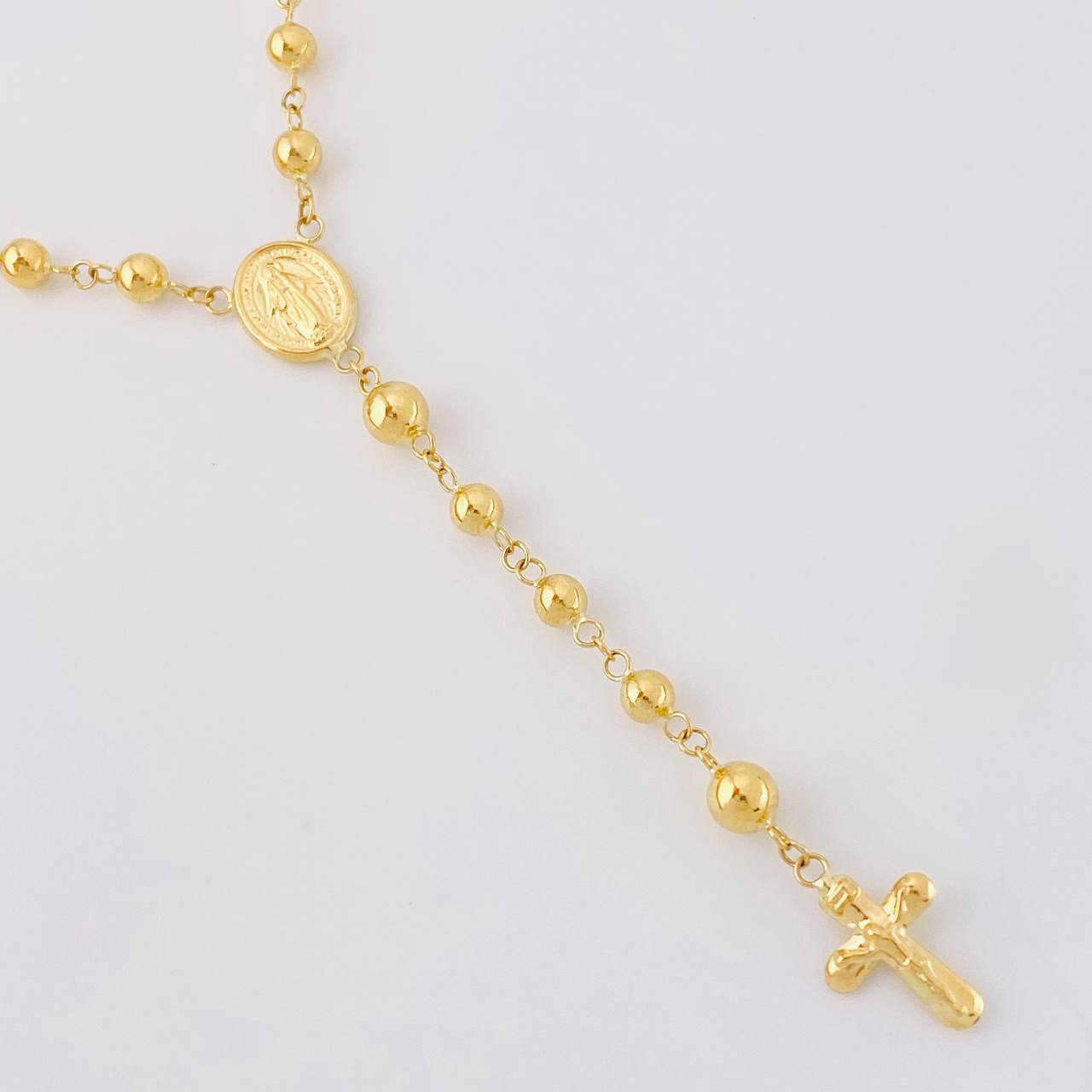 Rosario Virgen Milagrosa 8.05g / 22 in / 4mm Oro Amarillo 18K