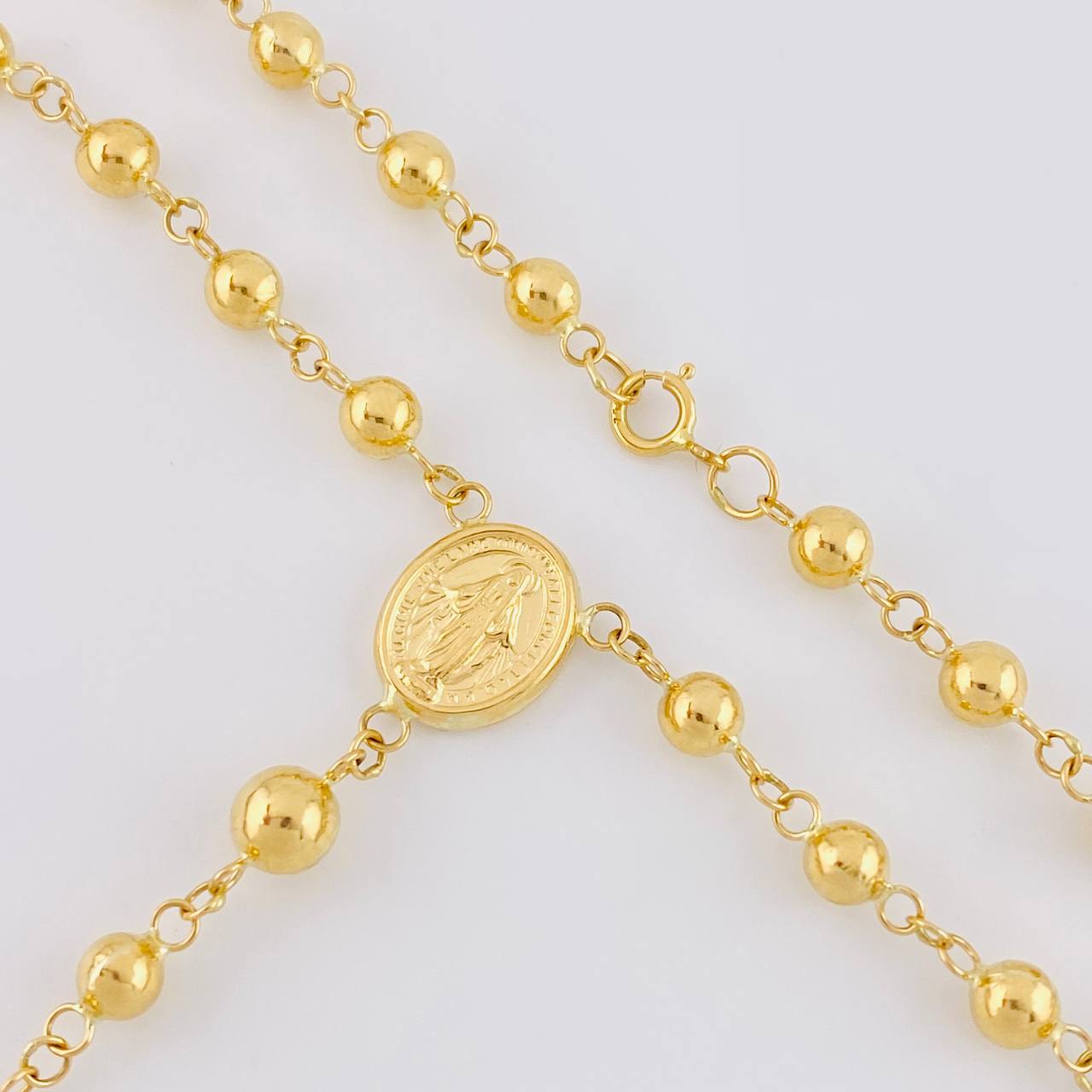 Rosario Virgen Milagrosa 8.05g / 22 in / 4mm Oro Amarillo 18K