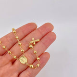Rosario Virgen Milagrosa 8.05g / 22 in / 4mm Oro Amarillo 18K