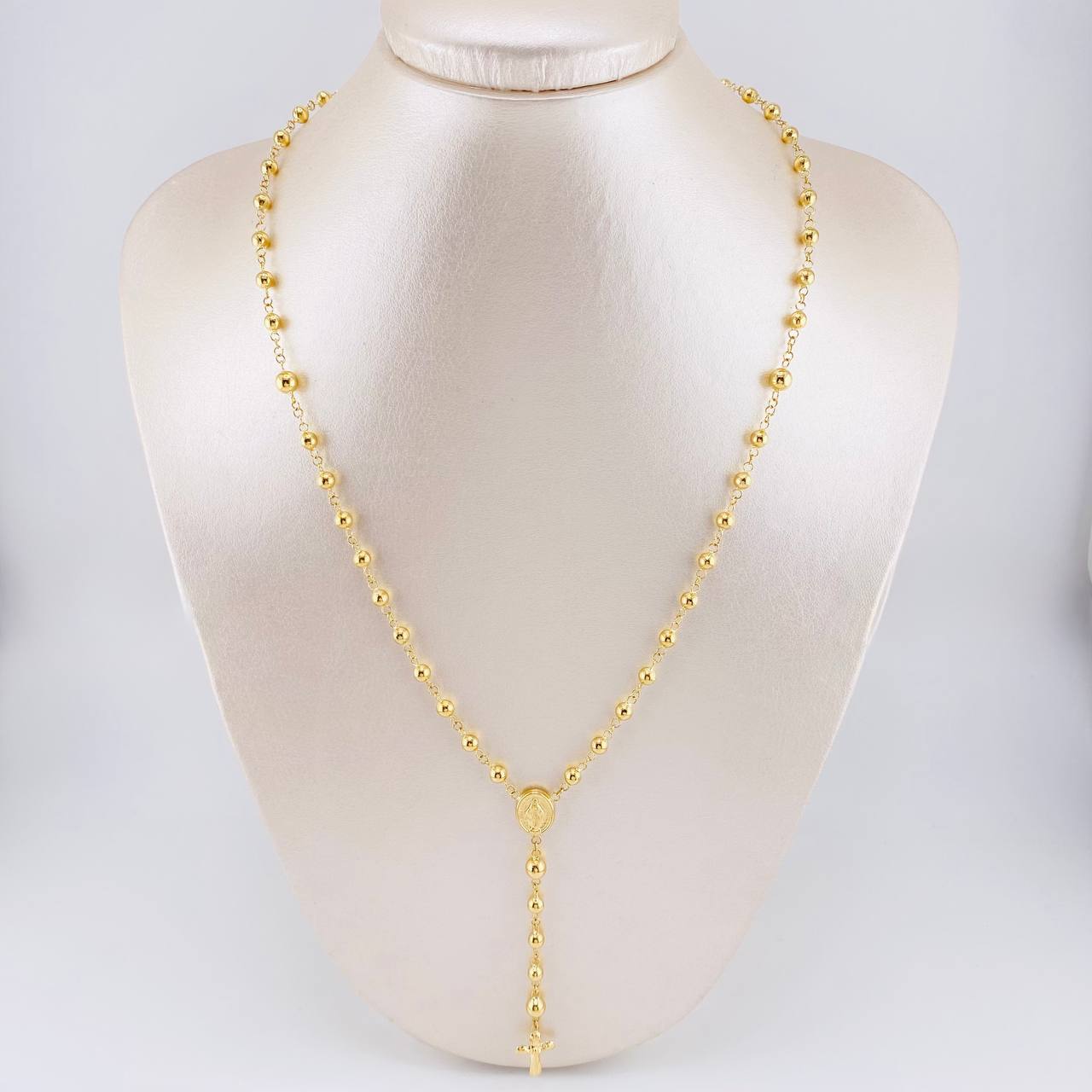 Rosario Virgen Milagrosa 8.05g / 22 in / 4mm Oro Amarillo 18K