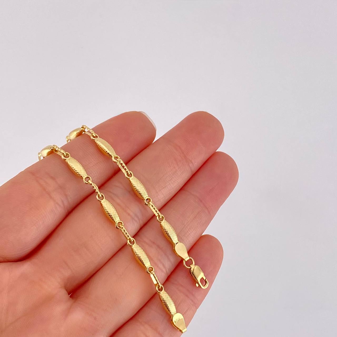 Bracelet Rustic Link 3.95g / 8 1/2 in / 3.3mm Yellow Gold 18K
