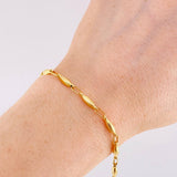 Bracelet Rustic Link 3.95g / 8 1/2 in / 3.3mm Yellow Gold 18K