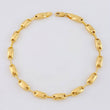 Pulso Rustico Liso 5.1g / 8 in / 4.5mm Oro Amarillo 18K