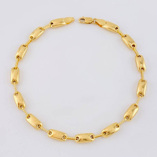 Bracelet Rustic Smooth 5.1g / 8 in / 4.5mm Yellow Gold 18K