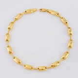 Pulso Rustico Liso 5.1g / 8 in / 4.5mm Oro Amarillo 18K