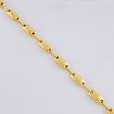 Pulso Rustico Liso 5.1g / 8 in / 4.5mm Oro Amarillo 18K