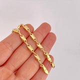 Pulso Rustico Liso 5.1g / 8 in / 4.5mm Oro Amarillo 18K