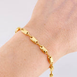 Pulso Rustico Liso 5.1g / 8 in / 4.5mm Oro Amarillo 18K