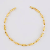 Pulso Rustico Líneas Paralelas 4.65g / 8 1/2 in / 3.7mm Oro Amarillo 18K