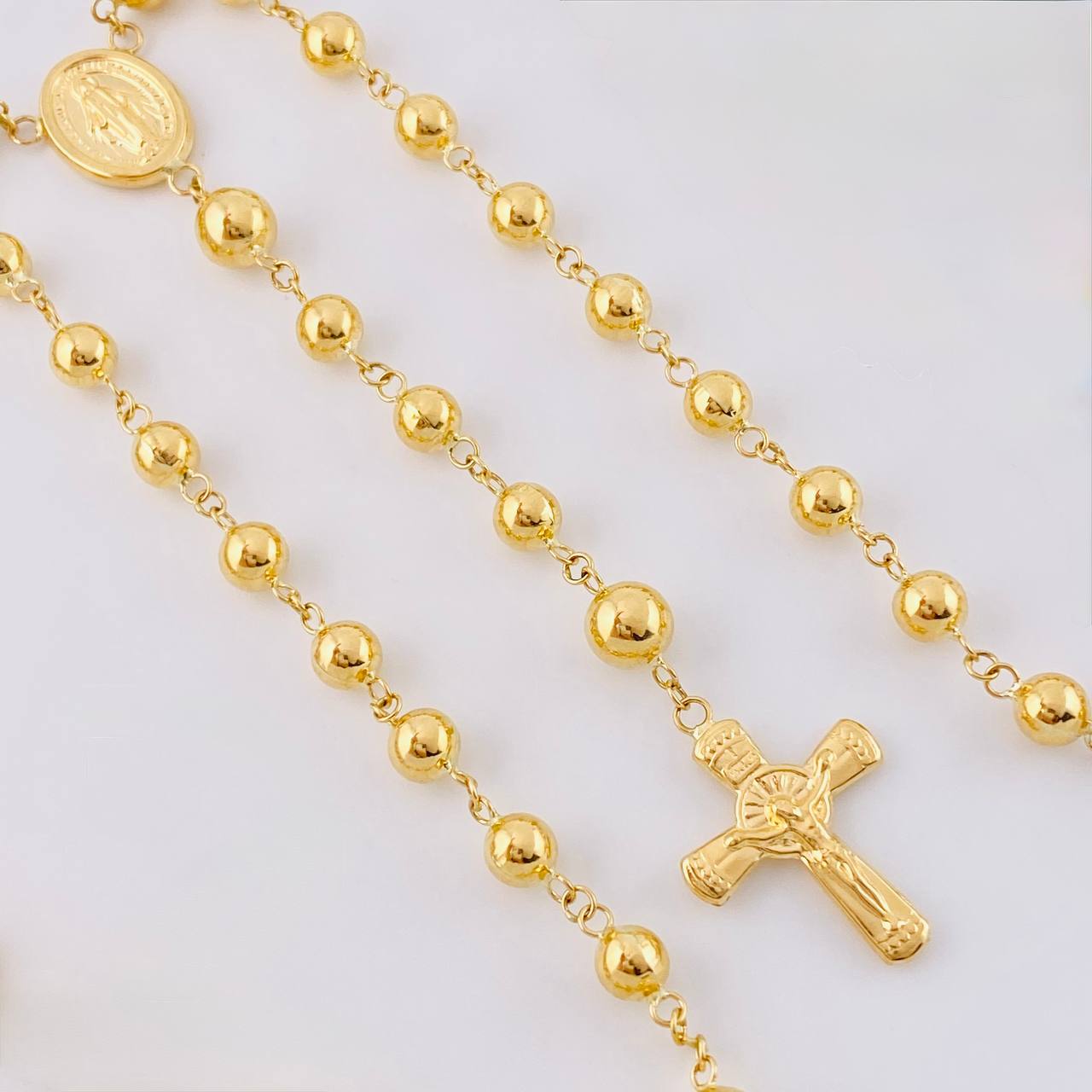 Rosario Virgen Milagrosa 12.25g / 24 in / 5mm Oro Amarillo 18K