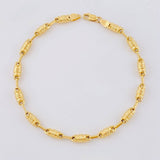 Bracelet Rustic Barrel 4.55g / 8 1/4 in / 4.1mm Yellow Gold 18K