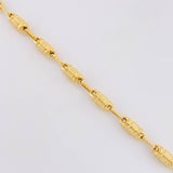 Bracelet Rustic Barrel 4.55g / 8 1/4 in / 4.1mm Yellow Gold 18K