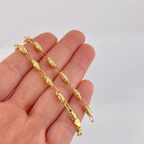 Bracelet Rustic Barrel 4.55g / 8 1/4 in / 4.1mm Yellow Gold 18K