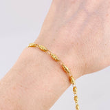 Bracelet Rustic Barrel 4.55g / 8 1/4 in / 4.1mm Yellow Gold 18K