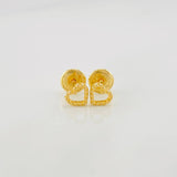 Stud Earrings Heart Silhouette 0.55g / in / 5mm Yellow Gold 18K