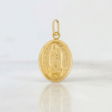 Dije Virgen de Guadalupe Plana 0.95 g / 1 in Oro Amarillo 18K