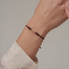 Pulsera Café Bolas 3mm 3 und Lisas Oro Amarillo 18K (A.C)