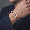 Pulsera Tejida Virgen de Guadalupe Oro Amarillo 18K
