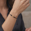 Black Bracelet Beads 3mm 3 Pcs Polished 18K Yellow Gold (A.C)