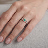Anillo Solitario Esmeralda 21pts 1.2g / T6 3/4 Oro Blanco 18K