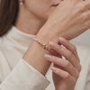 Pulsera Tejida Rosada Lisas 3 Und / 5Mm-6Mm / Diamantadas 4 Und / 3Mm-4Mm Oro Rosa 18K (A.C)