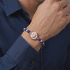 Blue Bracelet Christ Face 8.55g / 18K Gold &