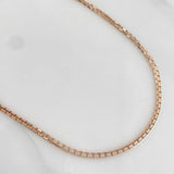 Venetian Chain Round 33.2g / 28 in / 3mm Two-Tone White Rose +3 18K