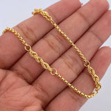 Pulso Lazo Veneciana 2.4gr / 18.7cm / 3mm Oro Amarillo +3 18K $