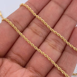 Cadena Lazo 2.45gr / 23 1/2 in / 2mm Oro Amarillo +3 18K &
