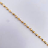 Bracelet Type Bracelet 3.15gr / 19.1cm / 3.5mm Beads Diamond Cut 18K Yellow Gold &